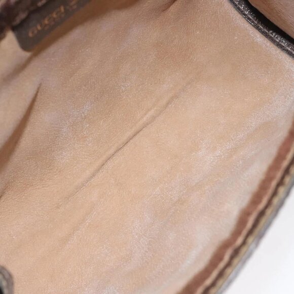 GUCCI GG Supreme Web Sherry Line Clutch Bag PVC Beige 41 014 2125 23 Auth - Picture 8 of 16